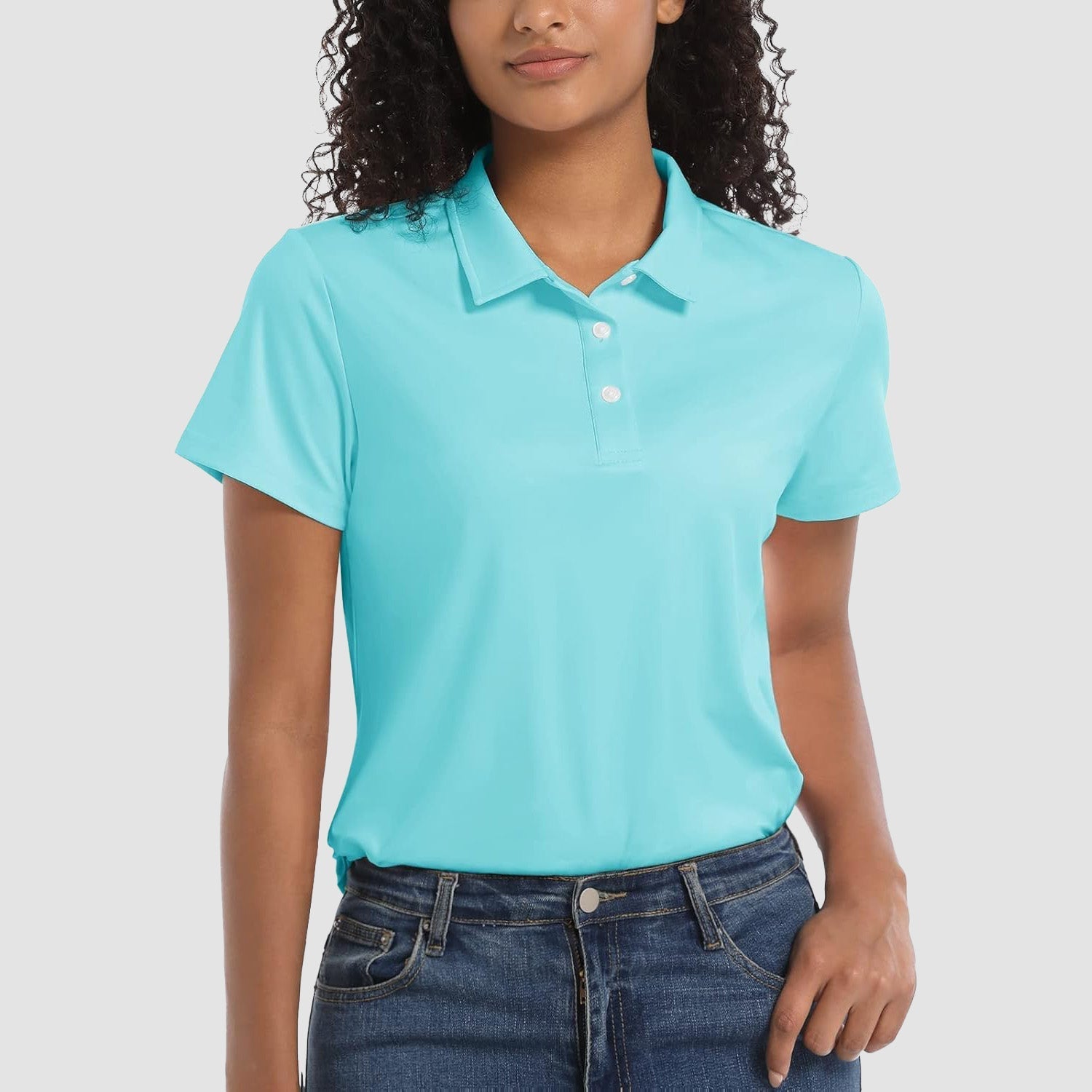 Women's UPF 50+ Sun Protection Polo Shirt, Quick-Dry