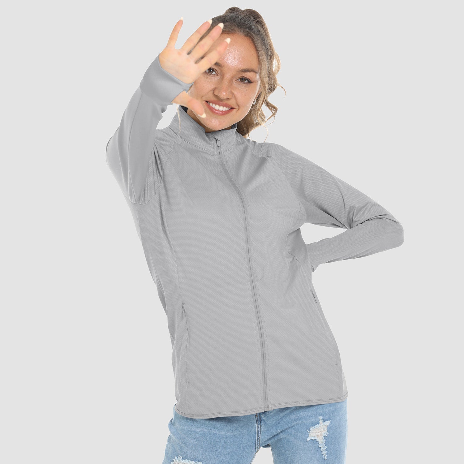 Women's UPF 50+ Sun Protection Tennis Jacket Long Sleeve