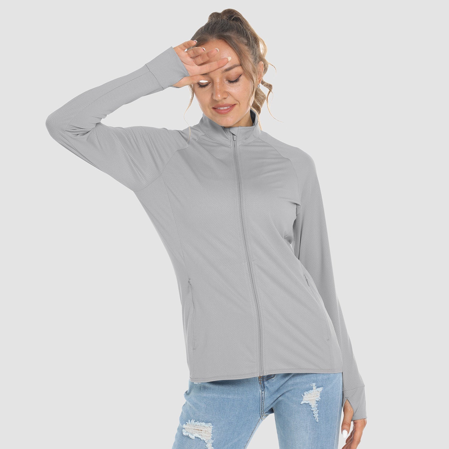 Women's UPF 50+ Sun Protection Tennis Jacket Long Sleeve
