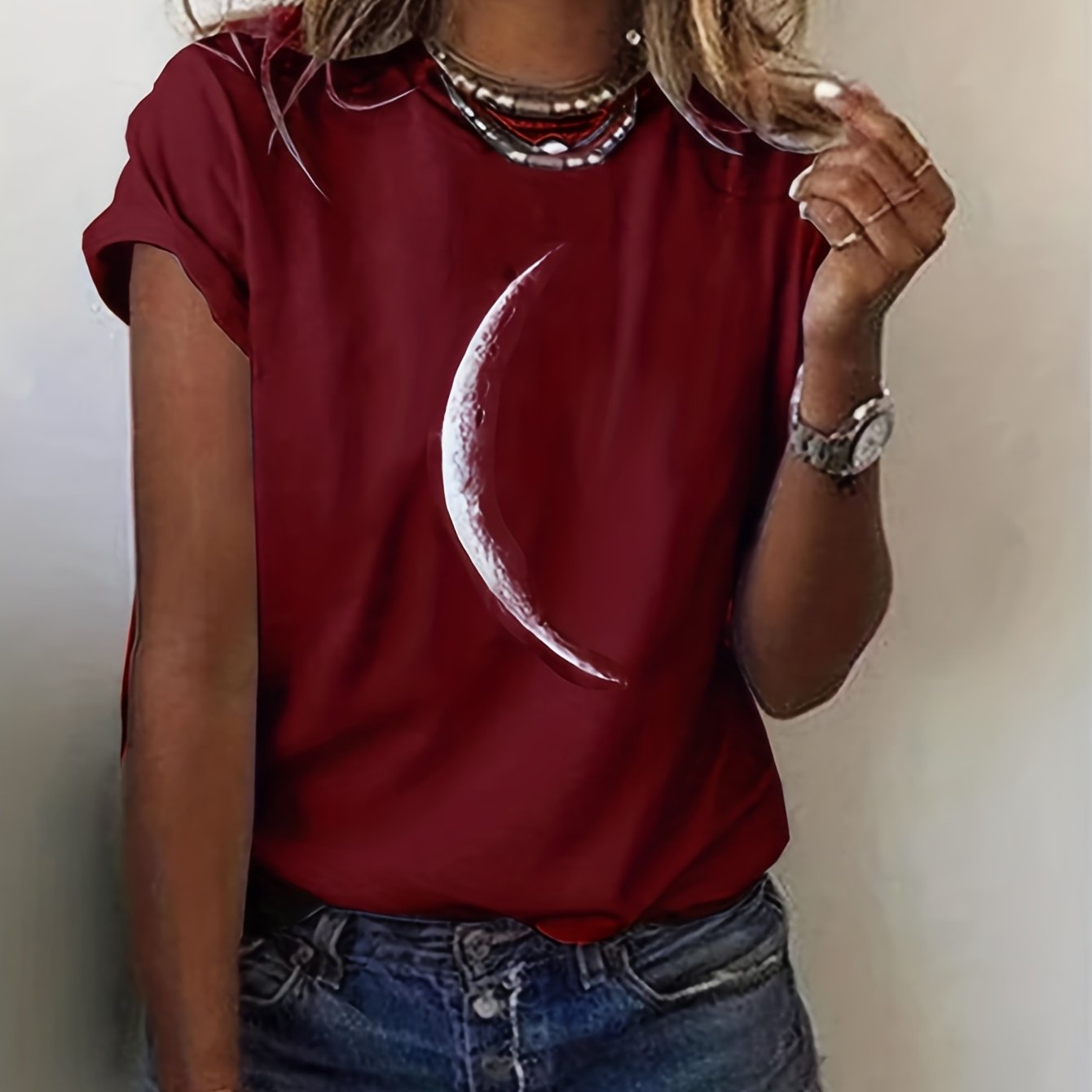 Casual Short - sleeve Crewneck T-shirt - veyora