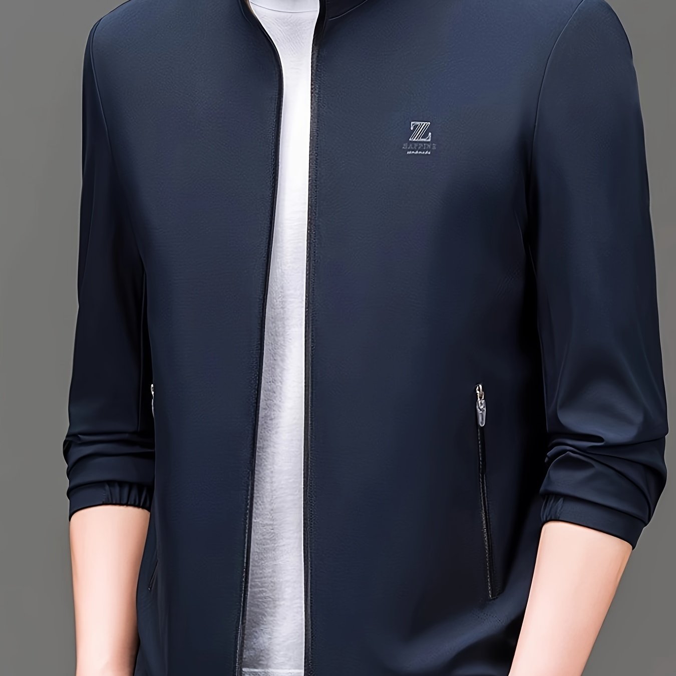 New Men'S Jacket for Spring And Autumn, a Stylish And Versatile Business Casual Stand - Up Collar Coat for Young And Middle - Aged Men - veyora