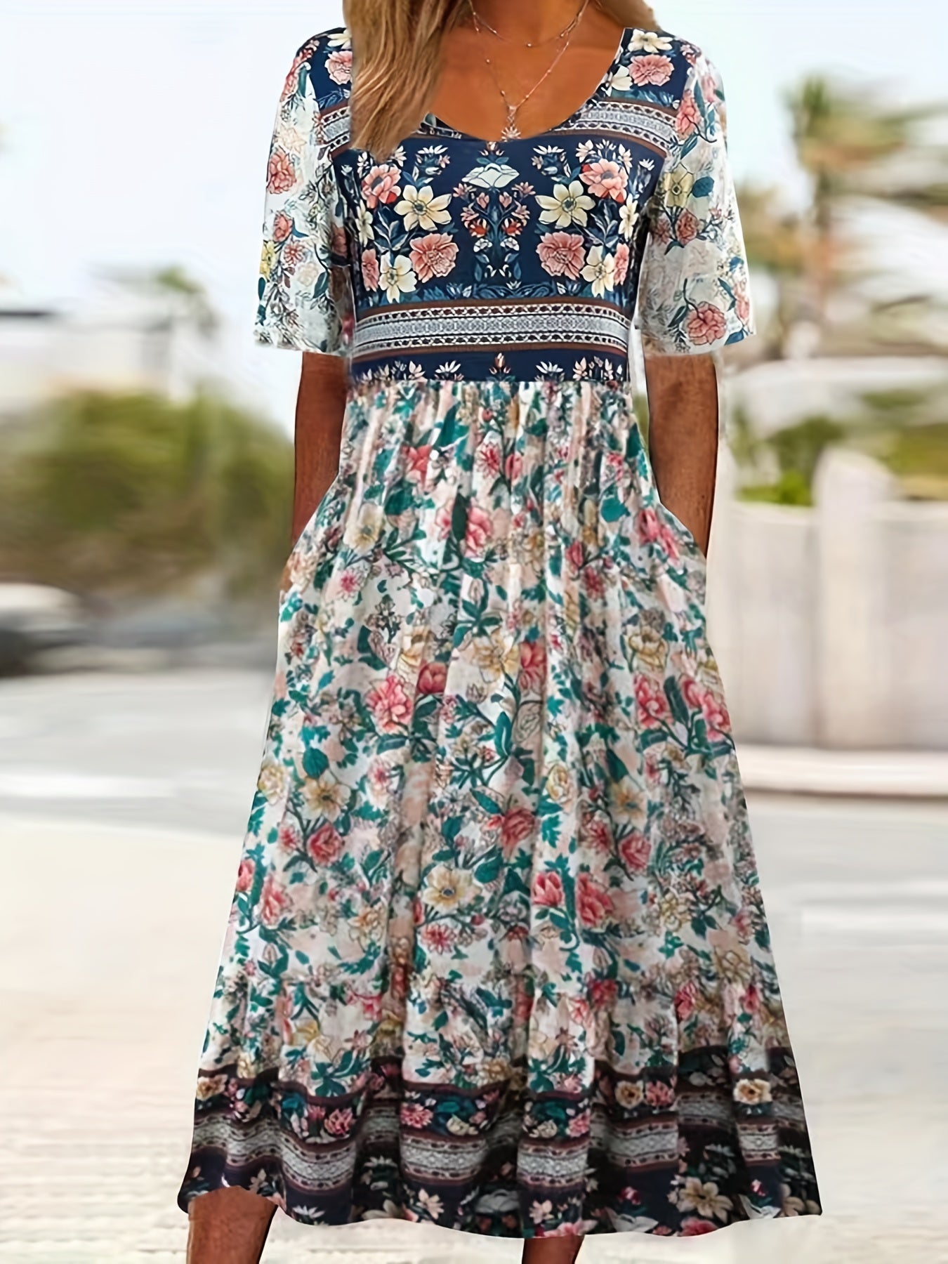 Emma | Floral Peplum Dress