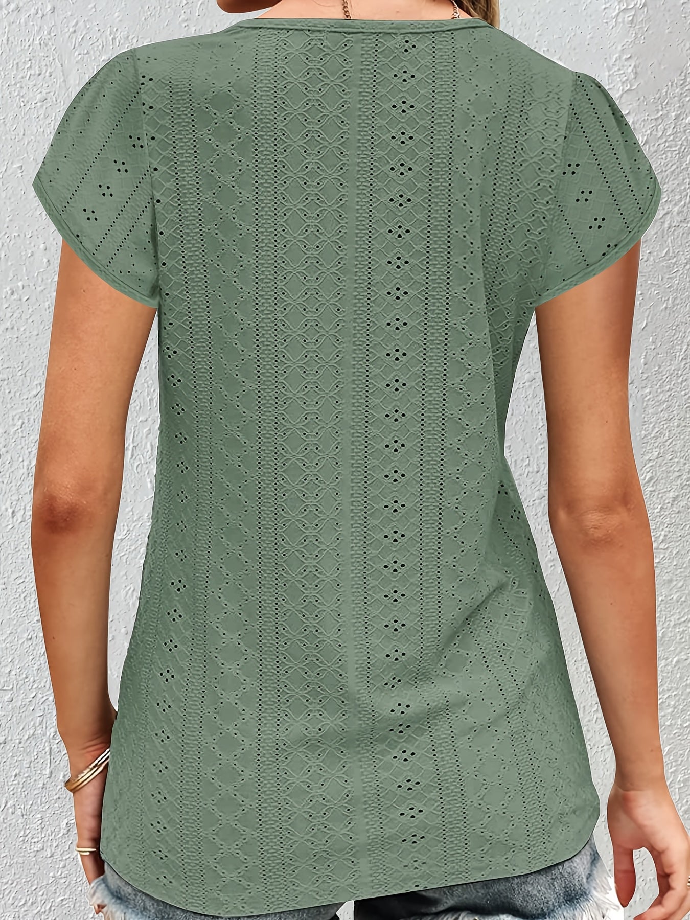 Lace V - Neck Top - veyora