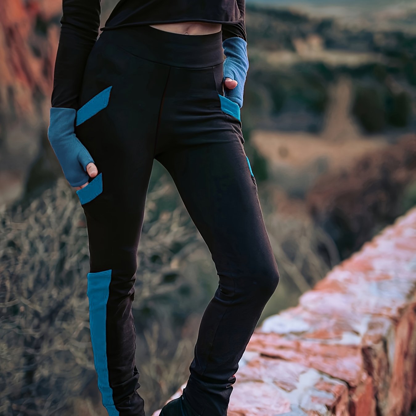4 - pocket feature, trendy casual pants for individuals, color - blocked slim - fit butt - lifting leggings, nightclub hotpants, tight - fitting stretchy joggers, contrasting straight - leg trousers, long skinny pants, and outdoor s pants - veyora
