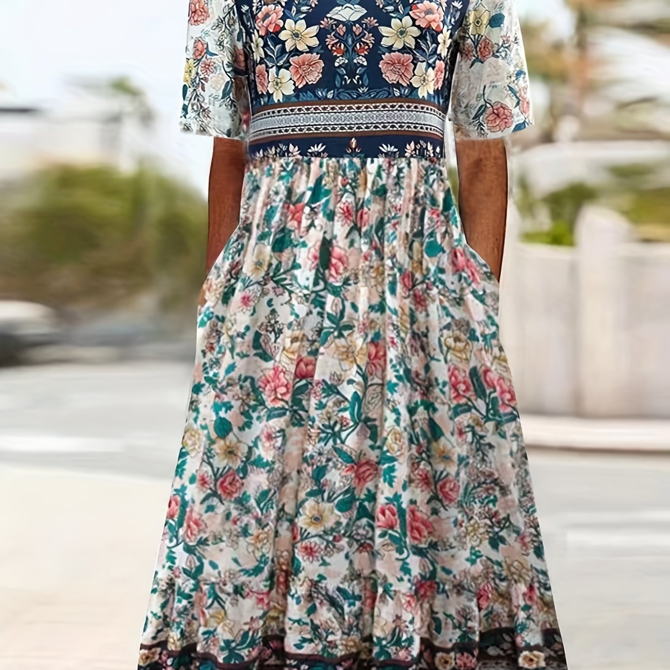 Emma | Floral Peplum Dress