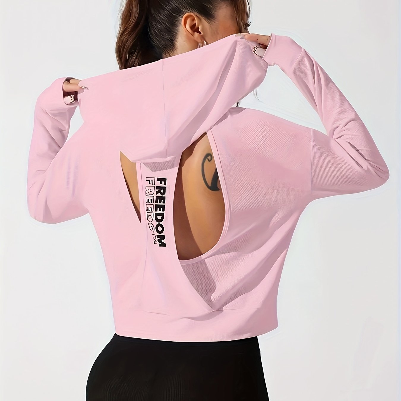 American - style Versatile Sporty Hooded Long - sleeve Top - veyora