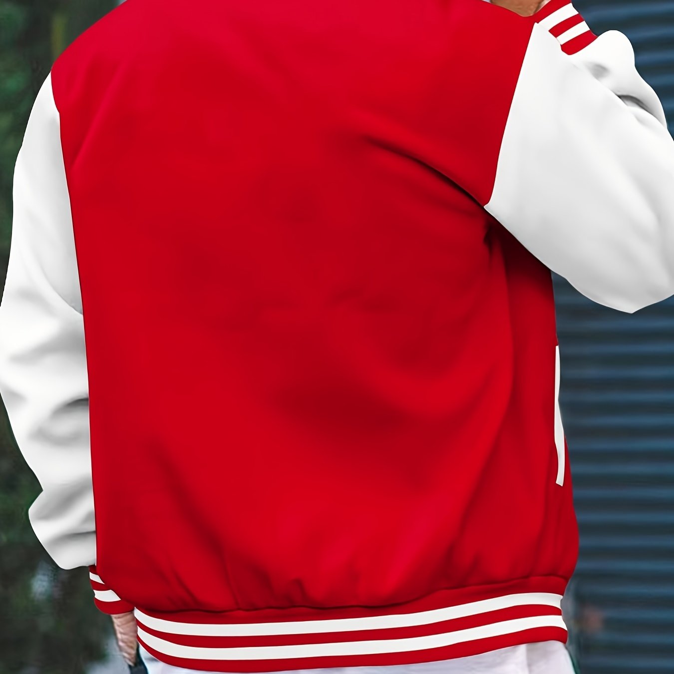 Men's Casual School Team Jacket, Spring and Autumn Fashion Button Baseball Collar Jacket - veyora