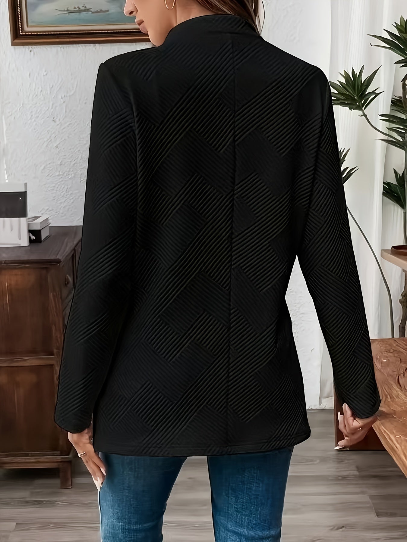 Fashion New Solid Color Front Button Decorative Cardigan Long Sleeve with Pockets Women's Mid - length Coat - veyora