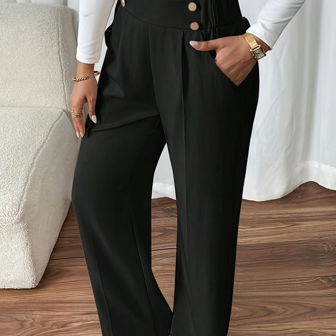 French Women's Elegant Straight - Leg Office Pants, Autumn Women's Clothing, Office Mermaid, Business Women's Wear, Essential for Elegant and Relaxed Fashion - veyora