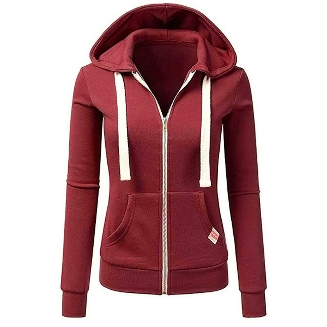 Women'S 2025 New Waist - Cinching Zipper Hooded Sweatshirt - Slim Fit Full - Zip Cycling Sport Style Cardigan, Full - Length Zipper Front, Warm Winter Pullover for Gym, Casual & Outdoor Activities, Adjustable Waist, Solid Color Athletic Sweater (No Belt Requir - veyora