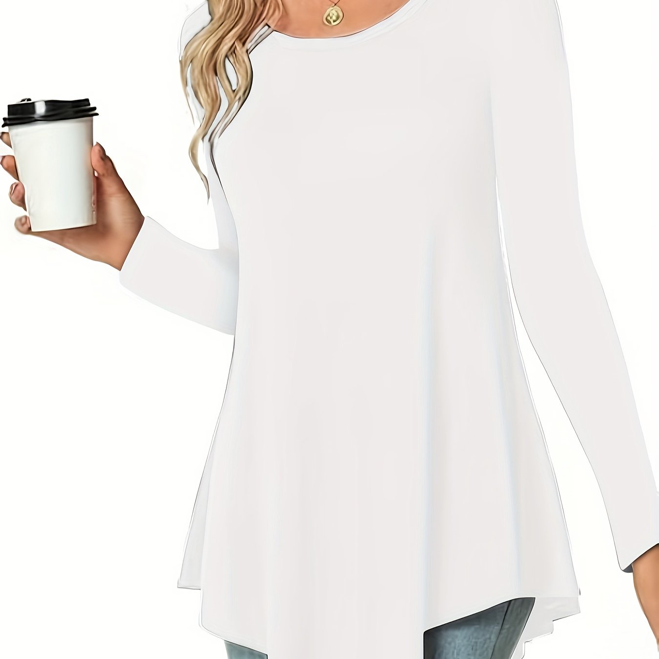 New Women's Casual Long Sleeve Tie - Waist Dress Shirt - veyora
