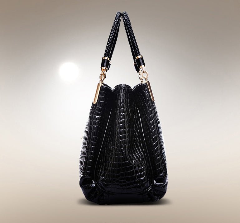 Isabella™ Enduring Elegance | Stylish Croc - Pattern Handbag - veyora