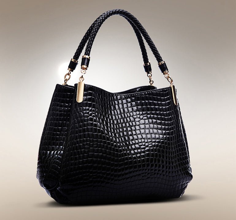 Isabella™ Enduring Elegance | Stylish Croc - Pattern Handbag - veyora