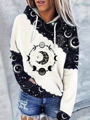 Women'S Casual Stylish Hooded Sweatshirt with a Western Ethnic Style And Vintage Print. - veyora