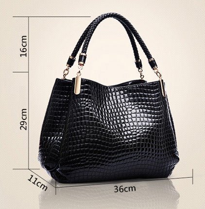 Isabella™ Enduring Elegance | Stylish Croc - Pattern Handbag - veyora