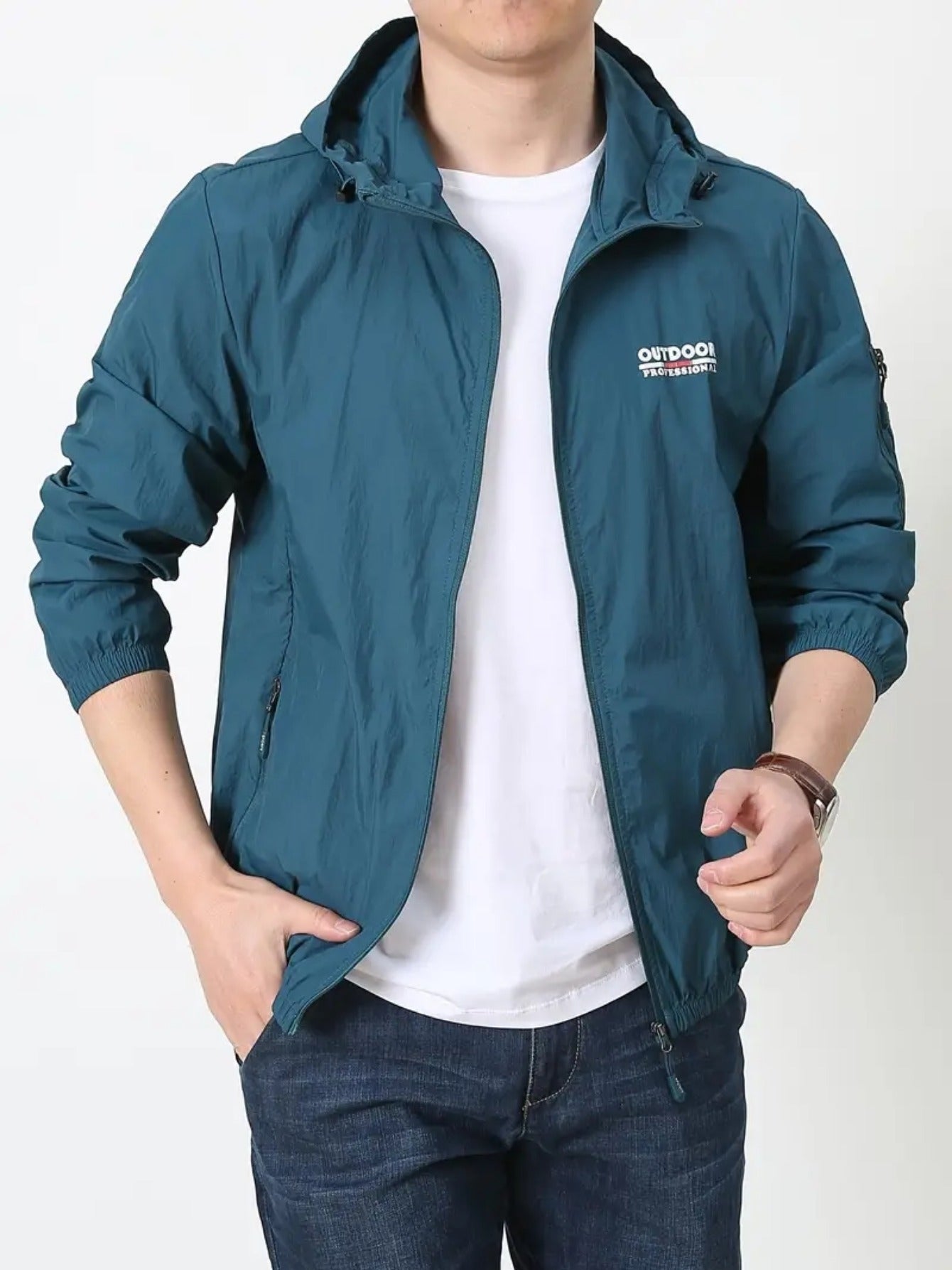 Men'S Ultra - Thin Breathable Lightweight Summer Jacket with a Hood, Perfect for Outdoor Activities Like Beach Outings, Hiking, Running, Cycling, And Fishing - veyora