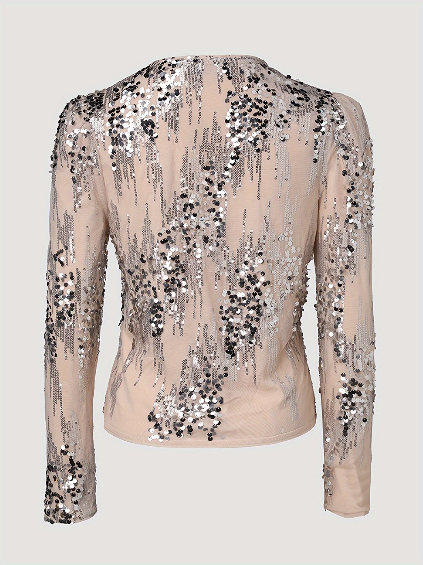 Tailored Fashion Zip - Up Sequin Women'S Casual Elegant Jacket - veyora