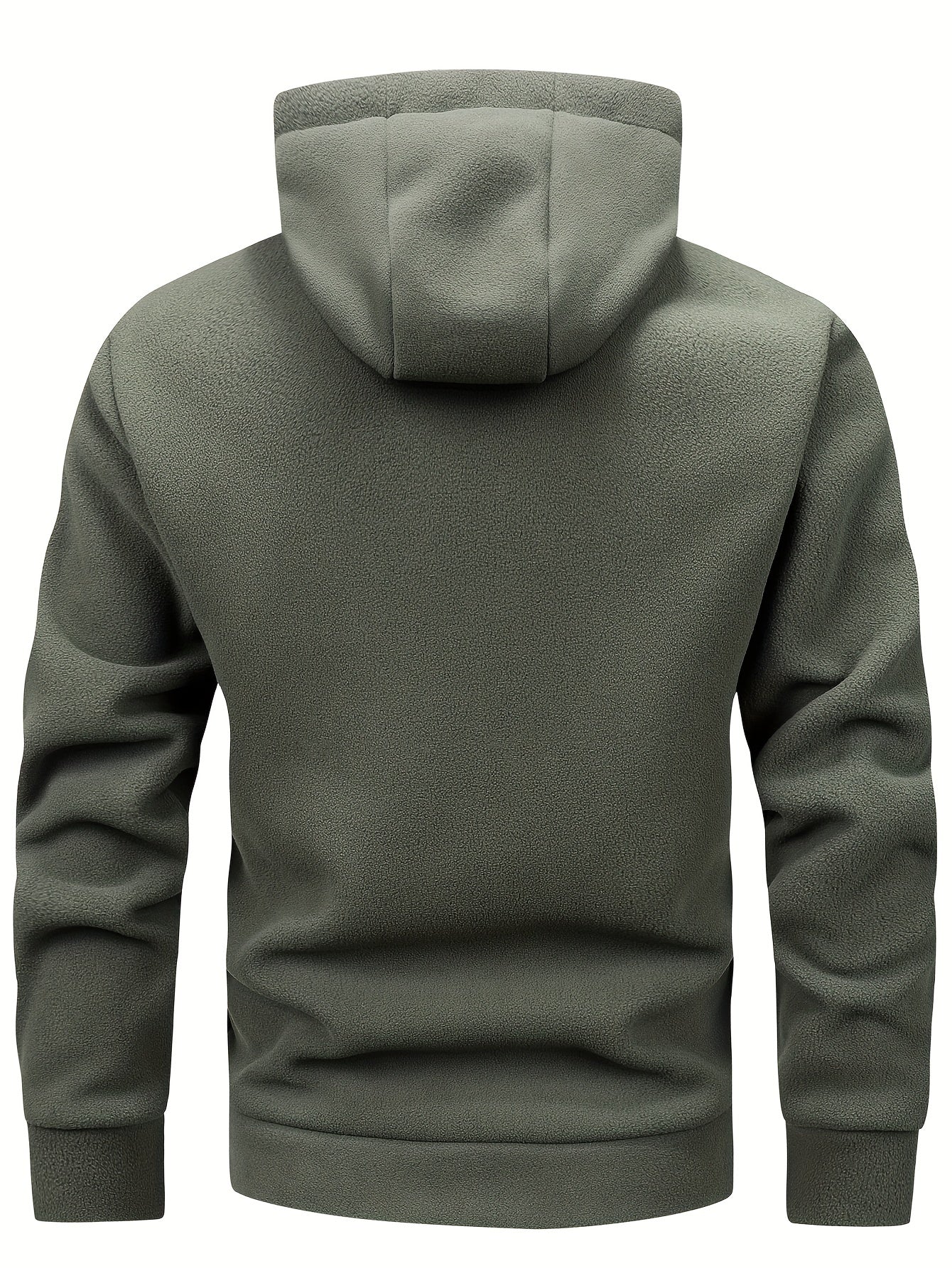 [Warm Padded Men's Casual Jacket] Men's Casual Warm Padded Jacket with Hood, Men's Zip - Up Padded Coat with Pockets for Winter Wear - veyora
