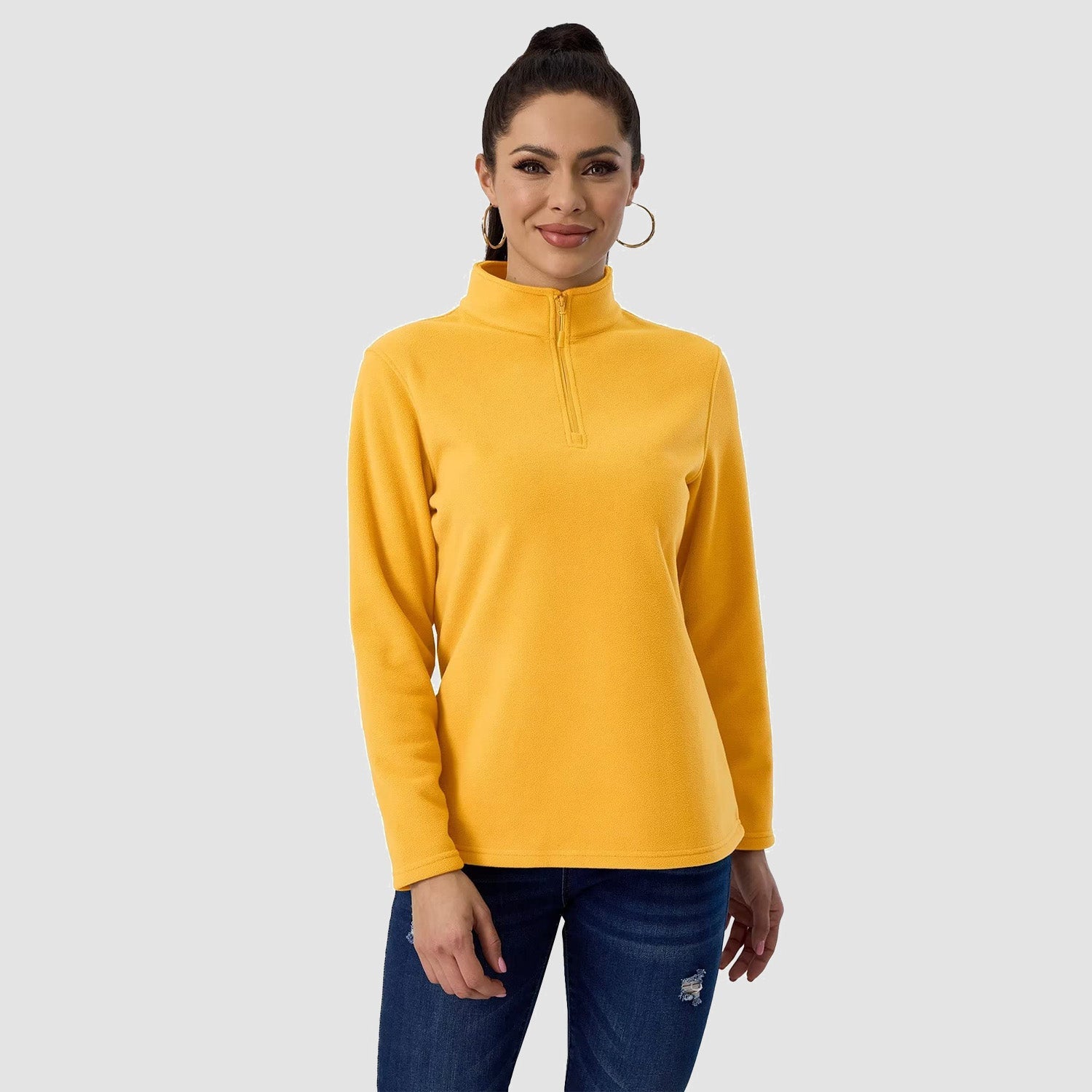 Women's 1/4 Zip Fleece Pullover - Athletic & Warm