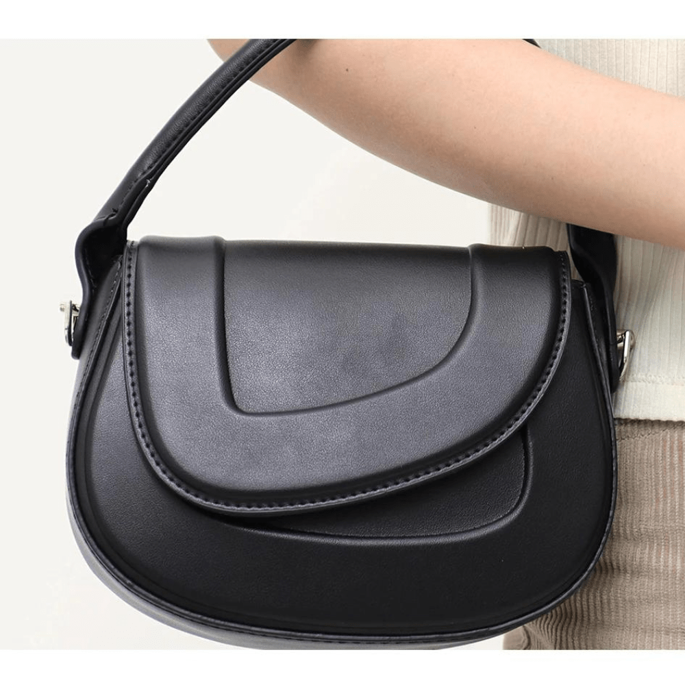 Charlotte™ Luxe Statement | Minimalist Saddle Bag - veyora
