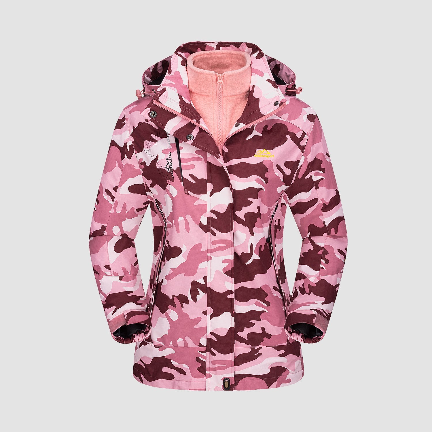 Women's 3-in-1 Waterproof Ski Jacket with Fleece Liner