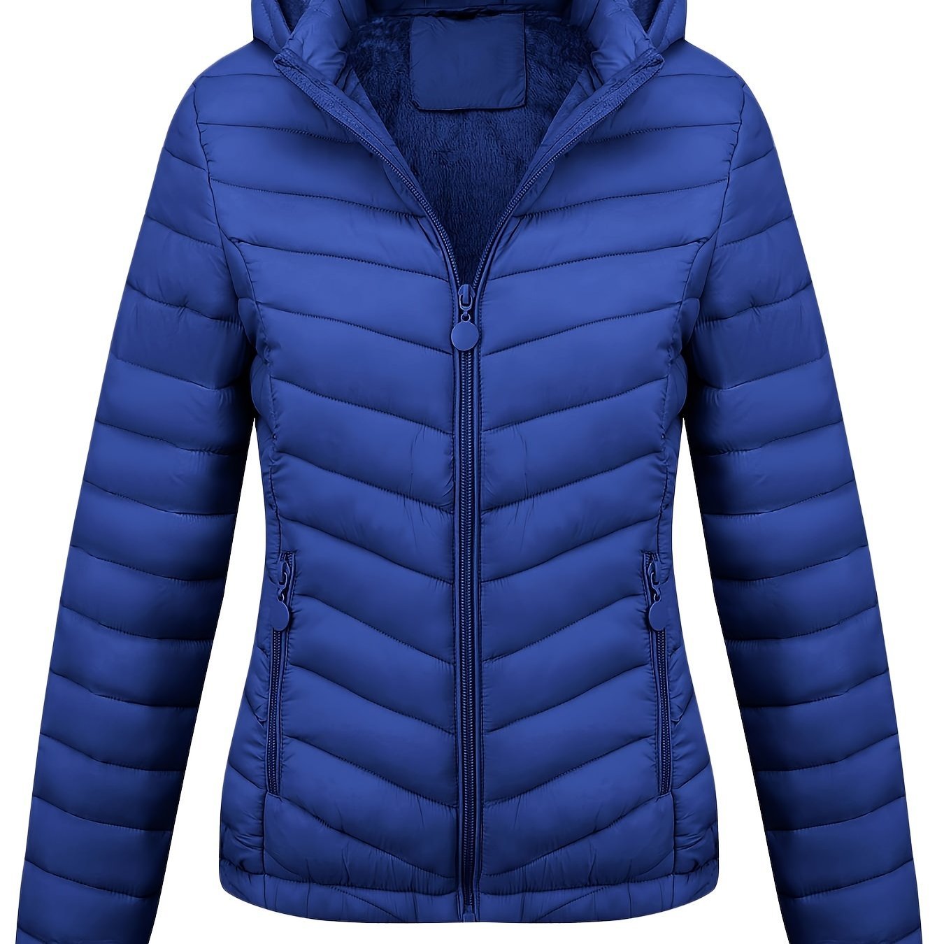 Women's Autumn/Winter Fashion Simple Versatile Lightweight Commuter Hooded Padded Coat with Pockets - veyora
