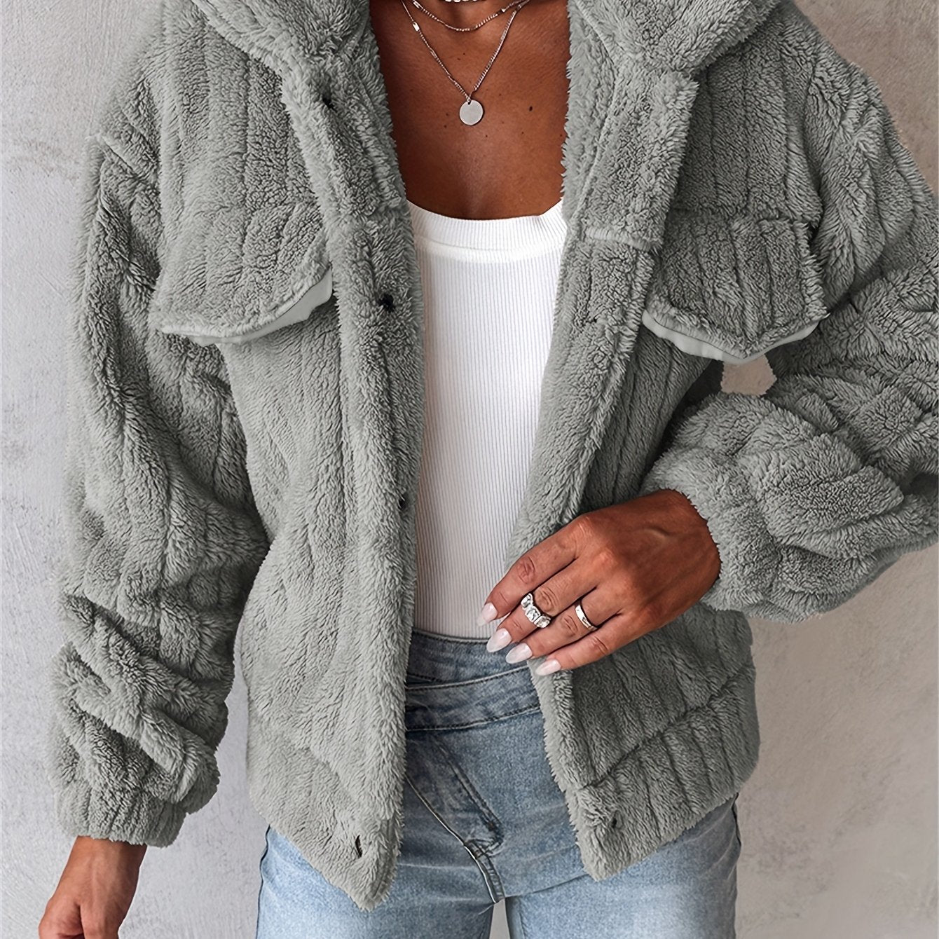Plush Casual Jacket - veyora