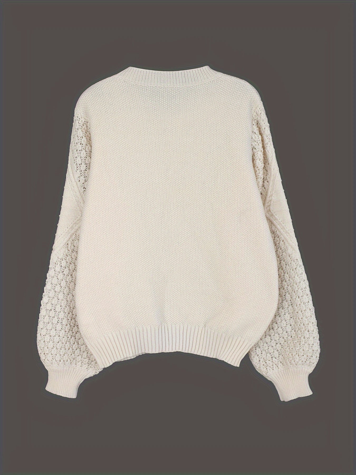 Cozy Womens Crew Neck Pullover Sweater - Soft Knit, Long Sleeve, Solid Color - Perfect for Fall & Winter Wardrobe - Fashionable and Warm Casual Style