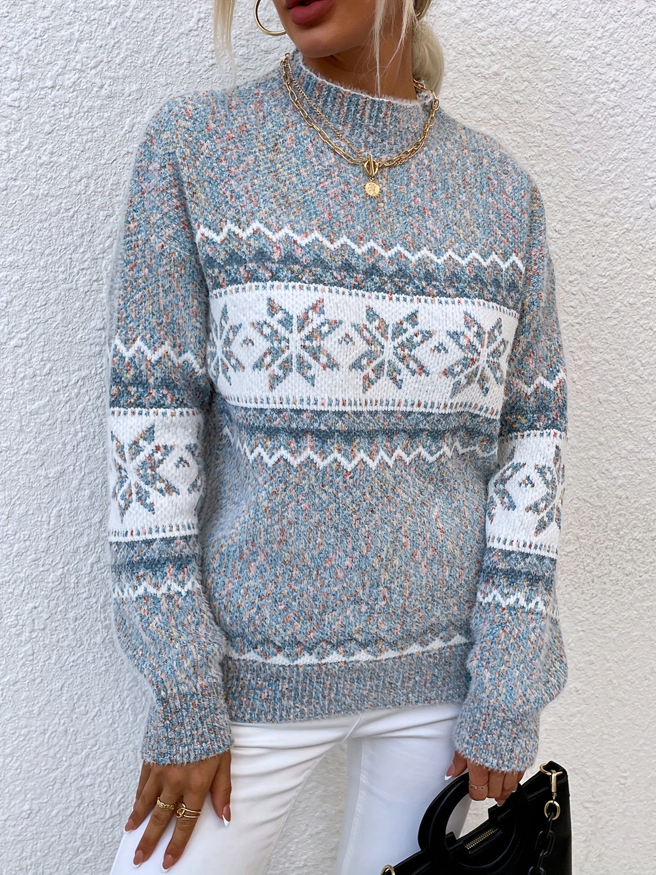 Autumn and Winter New High Collar Turtleneck Women's Knit Sweater Top