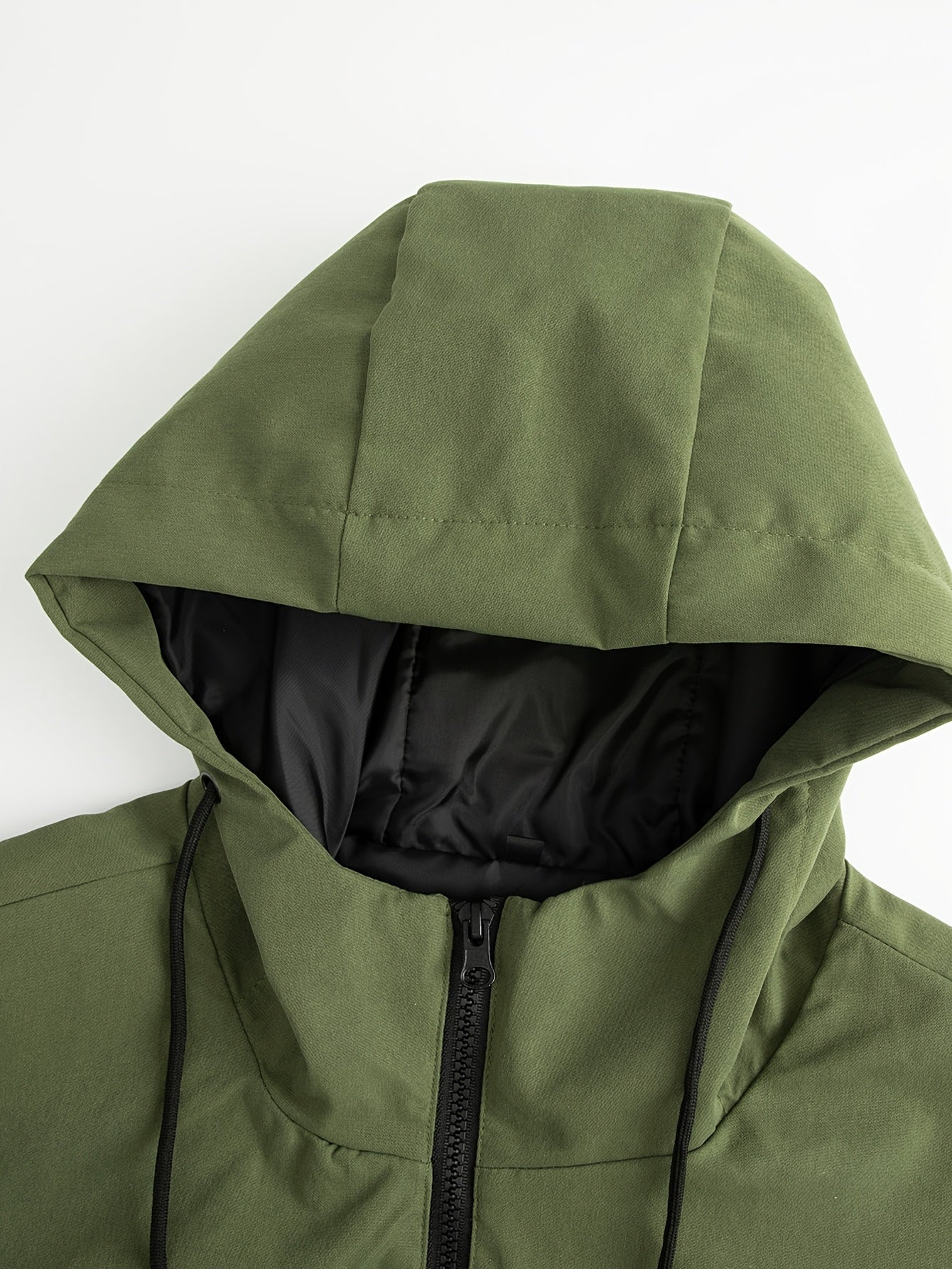 Casual Jacket for Men Featuring a Hood And Drawstring, Available in Solid Colors, Perfect for Spring And Autumn Wear - veyora