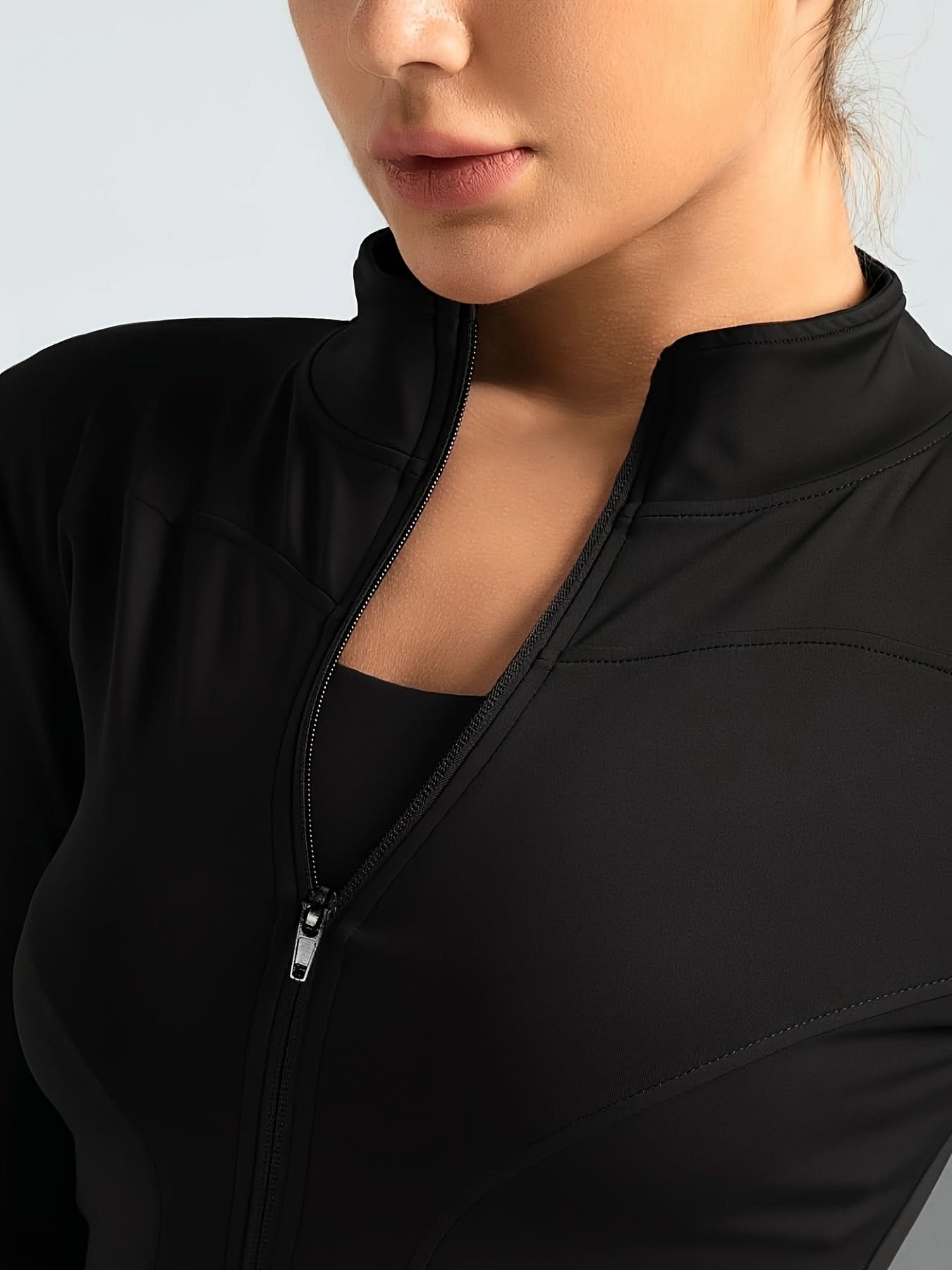 Women'S Fashion Zipper Jacket | Comfortable High Stretch, Long Sleeve, Thumb Hole, Machine Washable - Perfect for and Casual Wear - veyora