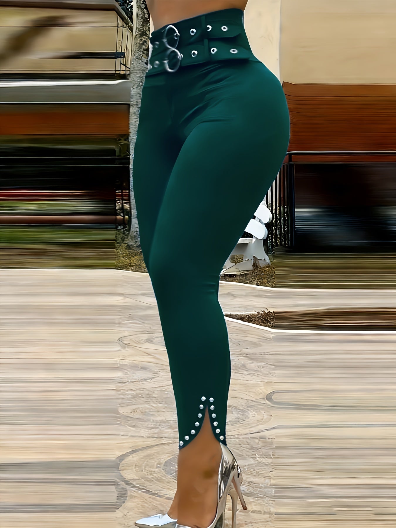 Women'S Stylish High - Waisted Sexy Slim - Fit Versatile Long Pants - Elegant And Chic Fitted Clothing - veyora