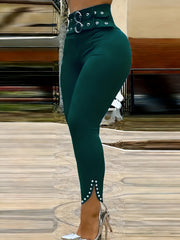 Women'S Stylish High - Waisted Sexy Slim - Fit Versatile Long Pants - Elegant And Chic Fitted Clothing - veyora