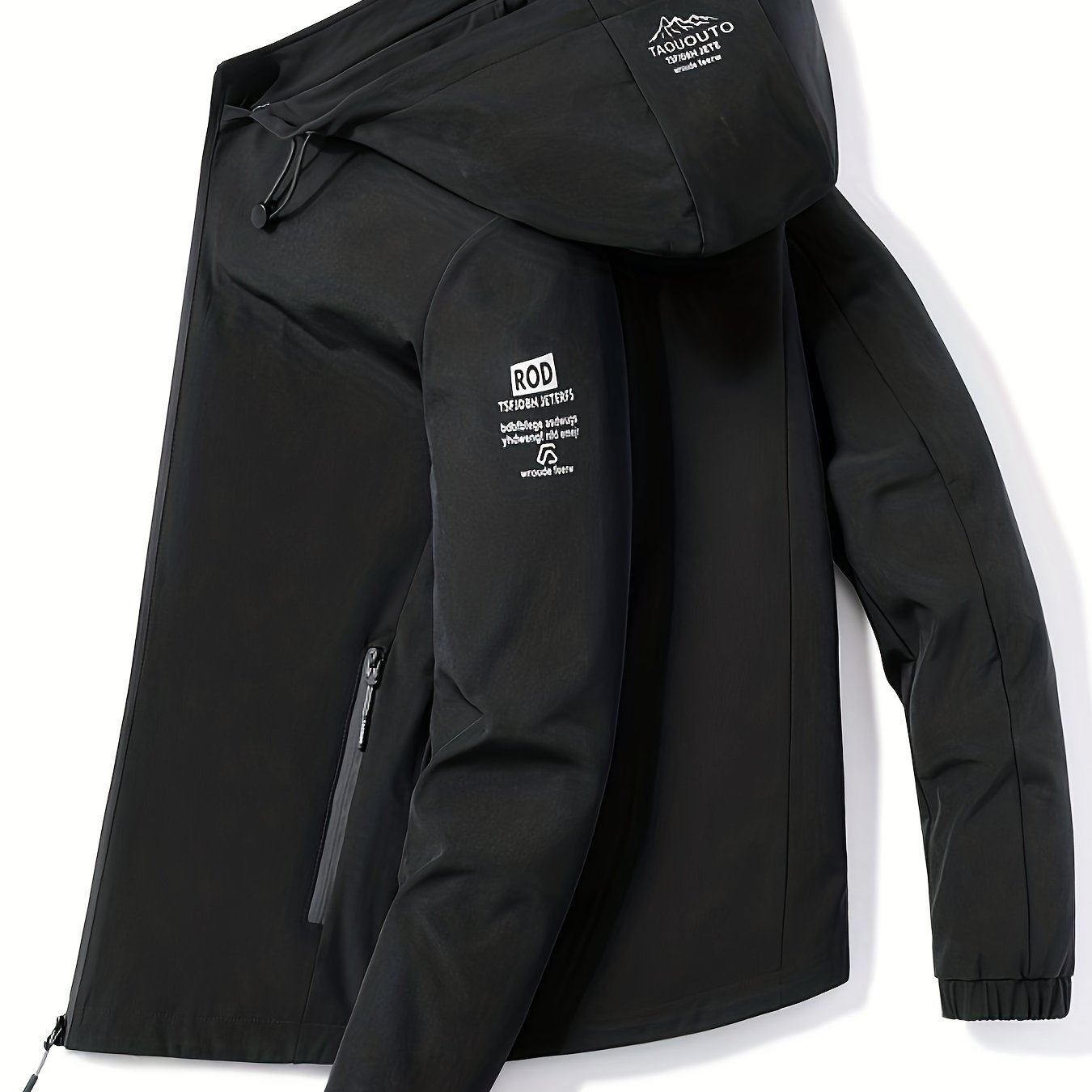 Men'S Lightweight Soft Shell Jacket with a Windproof Hood And Zippered Pockets, Suitable for Outdoor Activities; The Hood Is Detachable - veyora