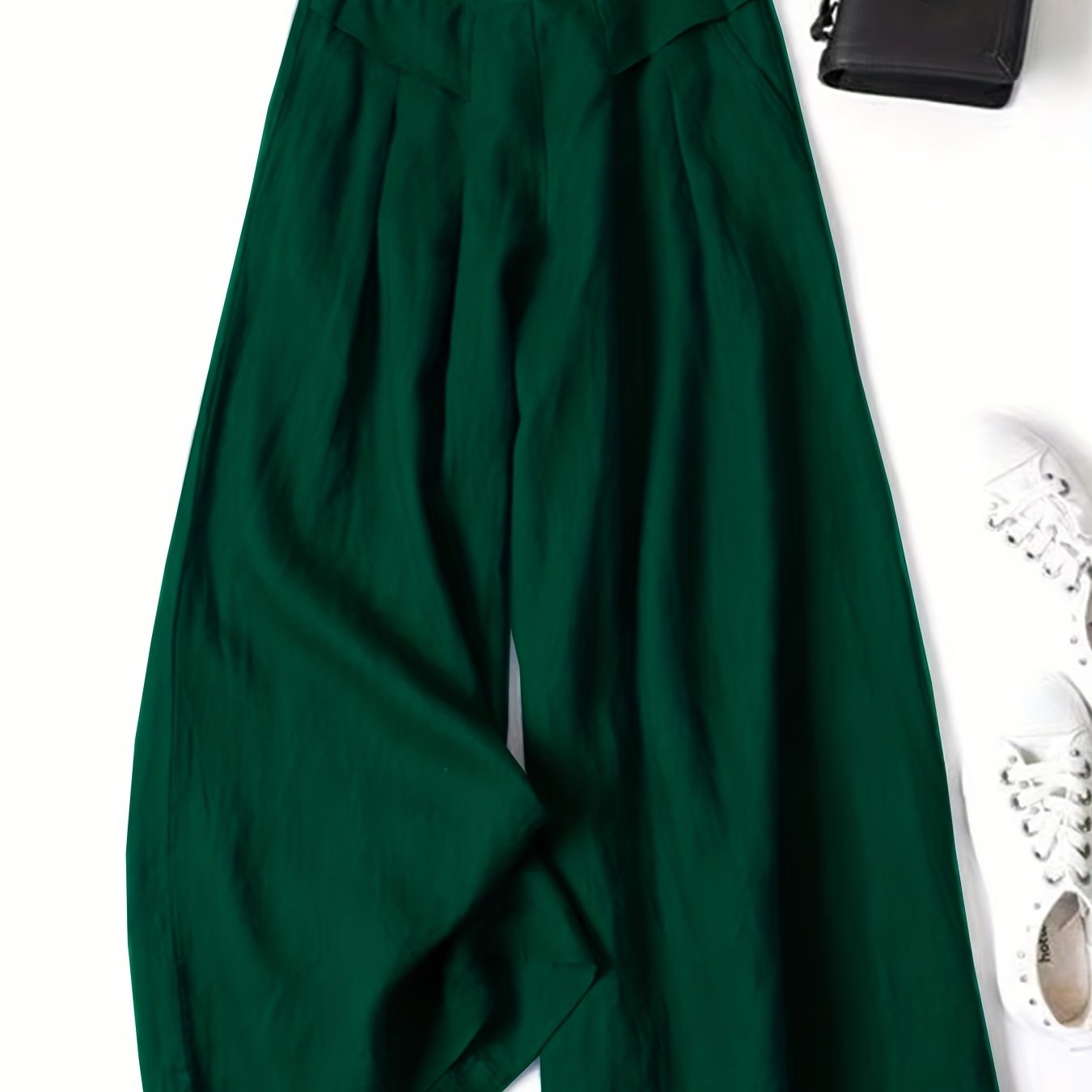 Linen Wide - Leg Ankle Pants, Breathable Thin Loose Linen Skirt Pants, Ethnic Style Vintage Trousers - veyora