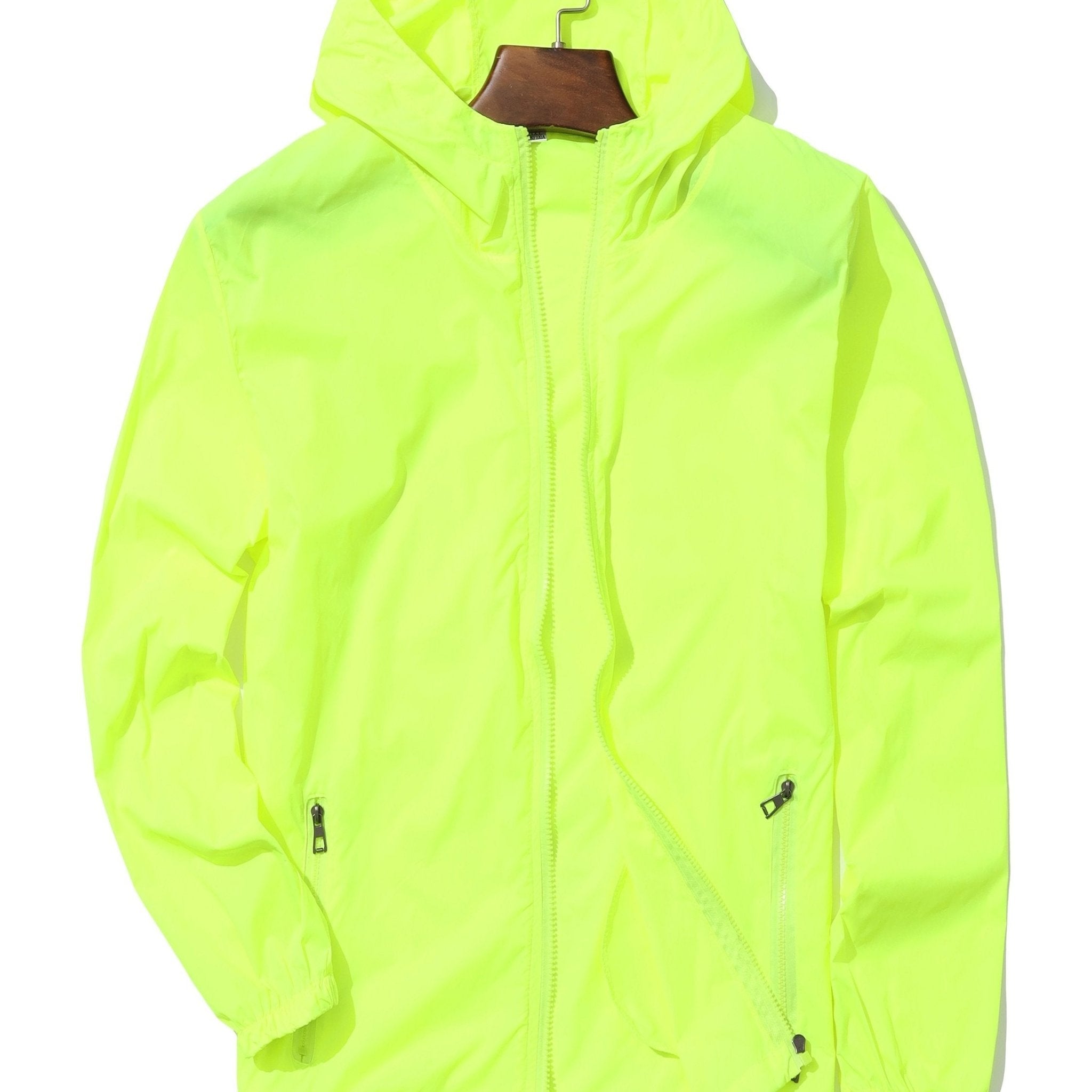 Lightweight Breathable Quick - Dry UV Protection Hooded Windbreaker Jacket for Men & Women - Spring Summer Outdoor Casual Wear, Bright Red with Black Accents, Machine Washable - veyora