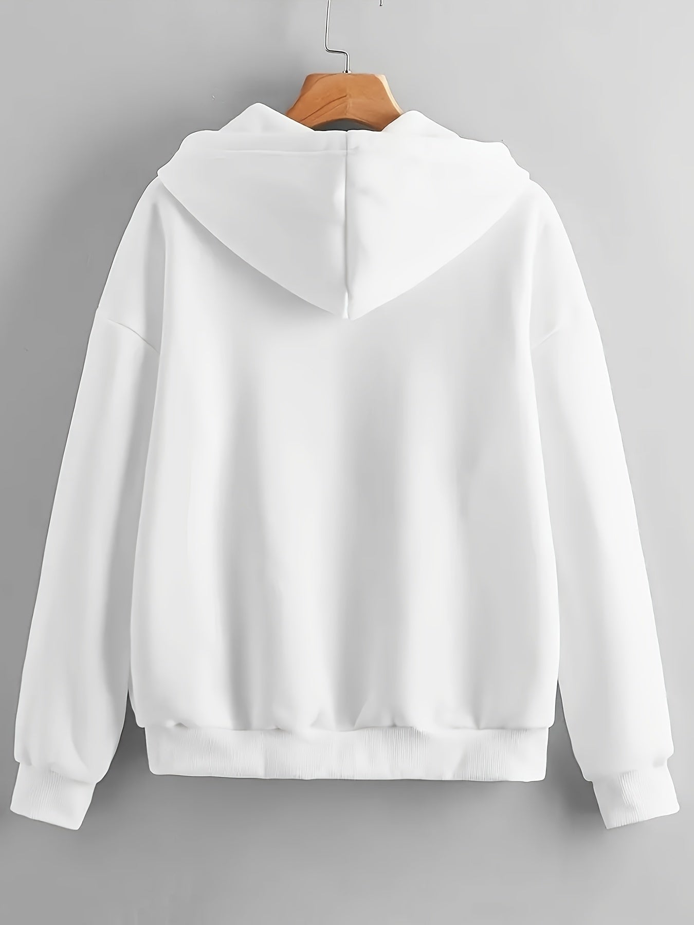 Women's Thick - Lined Hooded Zip - Up Sweatshirt, Warm and Comfortable Geometric Print Top Sweatshirt Jacket with Drawstring Hood, Kangaroo Pocket, for Casual Streetwear, Autumn/Winter Warm Long - Sleeve Pullover Sweatshirt - veyora
