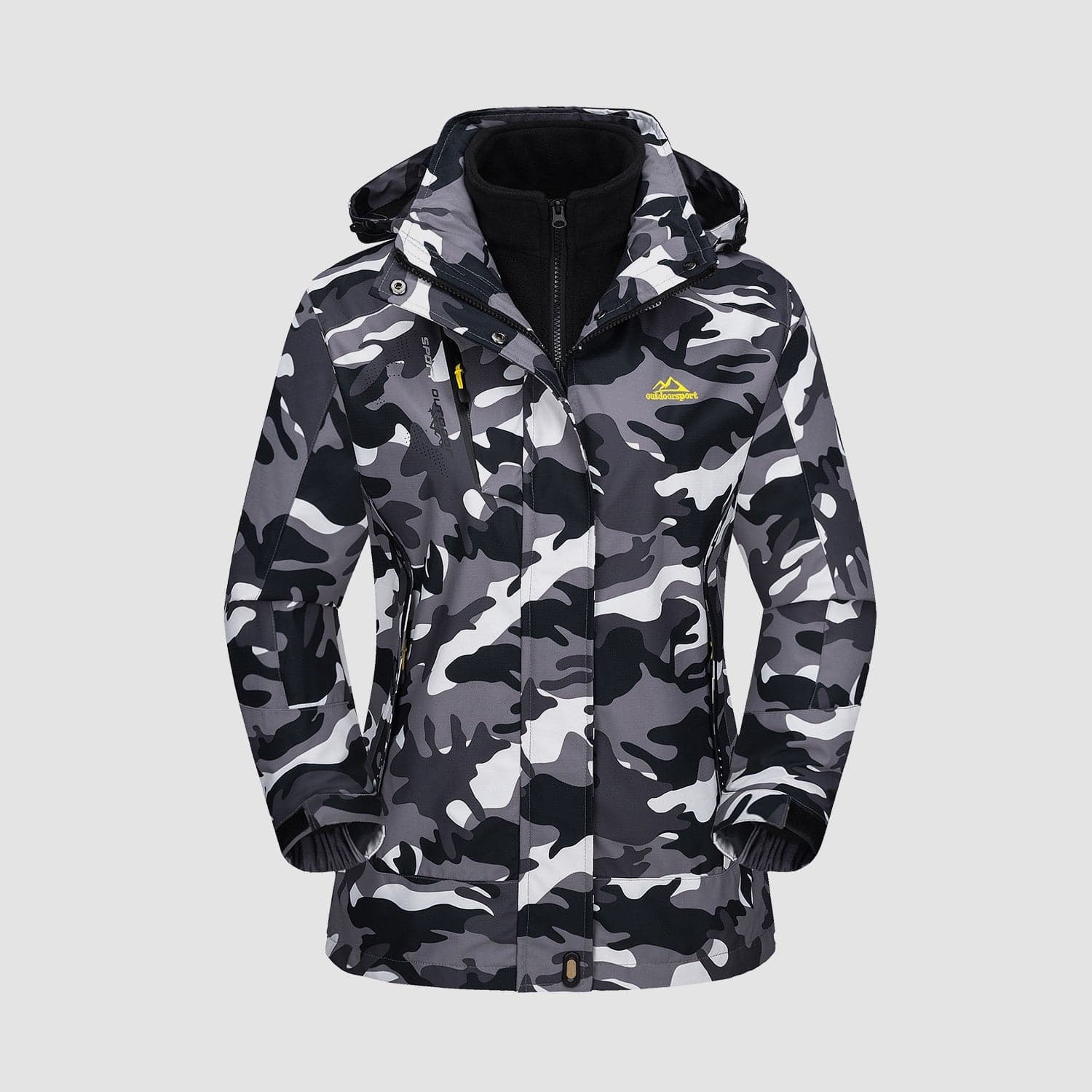 3 - in - 1 Waterproof Winter Coat, Fleece Lined,Two - Piece Suit, Hooded Ski & Hiking Jacket - veyora