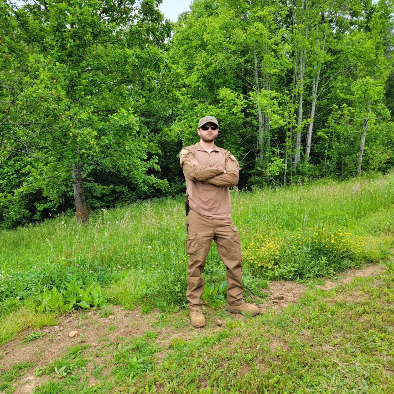 Men's 1/4 Zip Tactical Military Shirt with Pockets