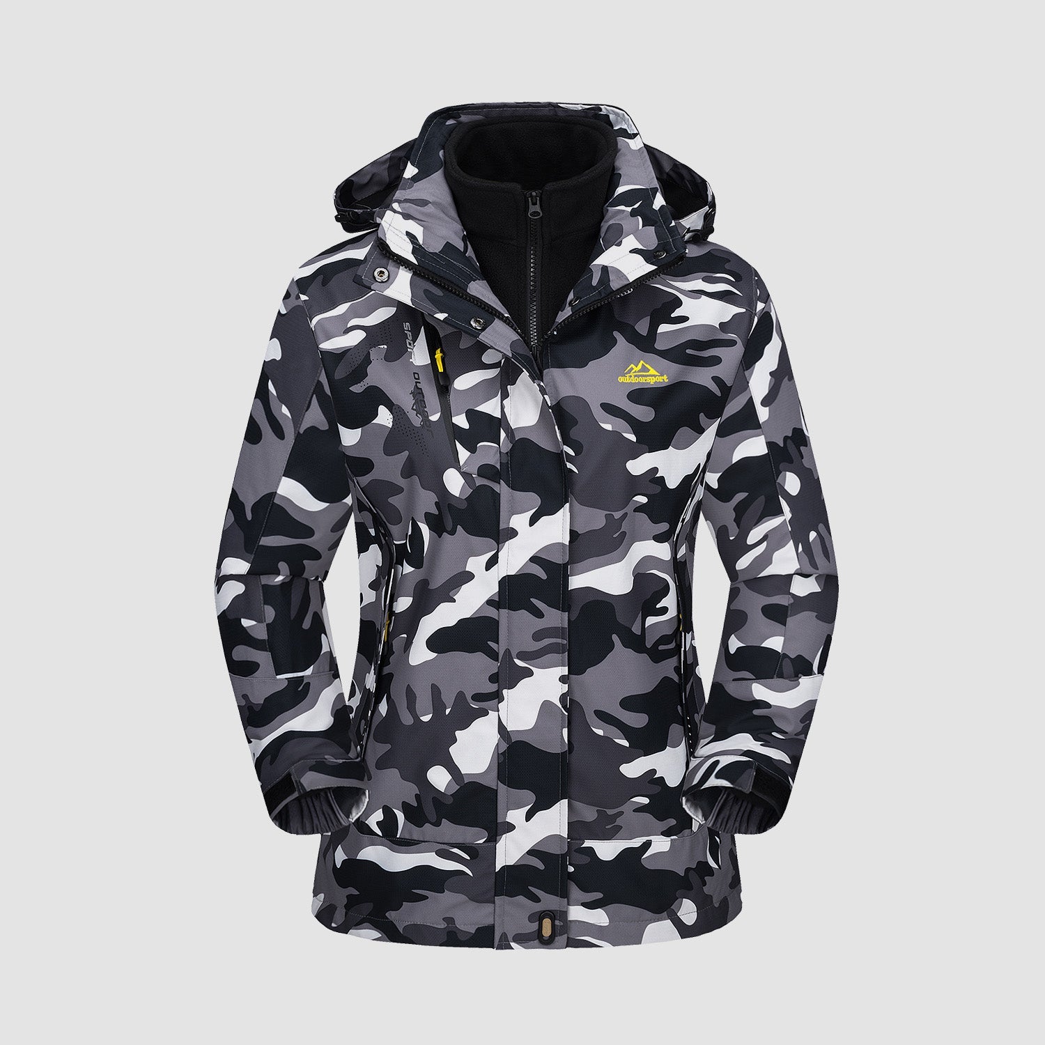 Women's 3-in-1 Waterproof Ski Jacket with Fleece Liner