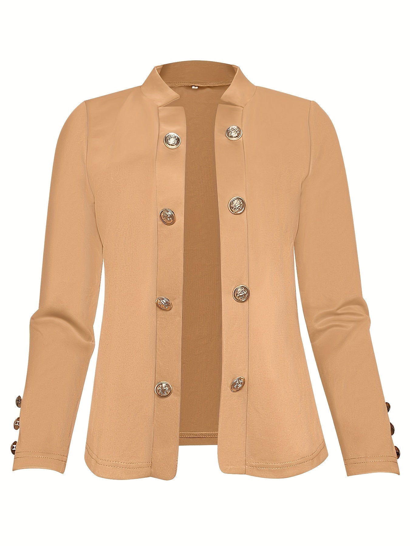 Spring and Autumn Fashion Solid Color Thin Women's Long Sleeve Casual Jacket - veyora