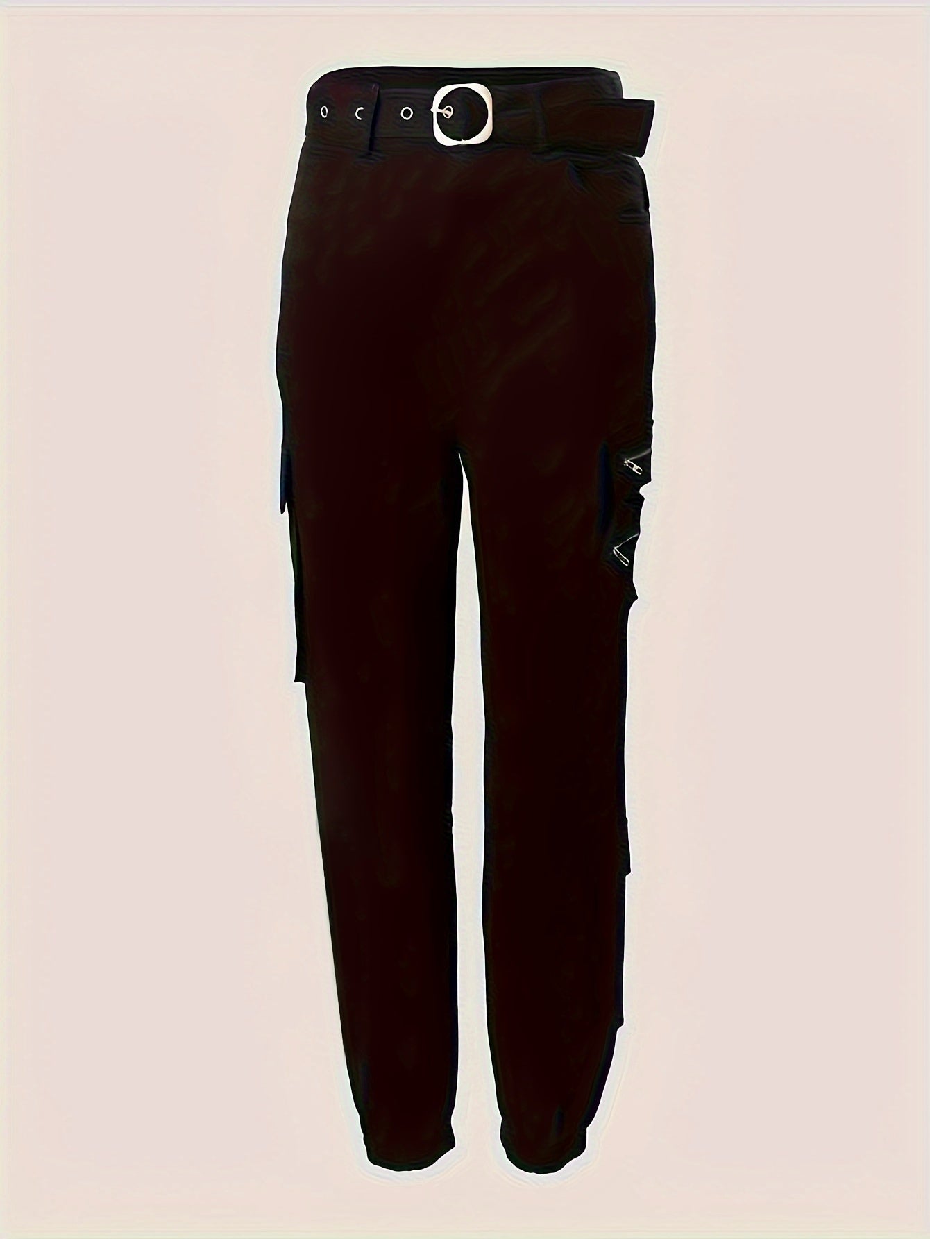 New Summer High - Waisted Work Pants with Zippered Pockets - veyora