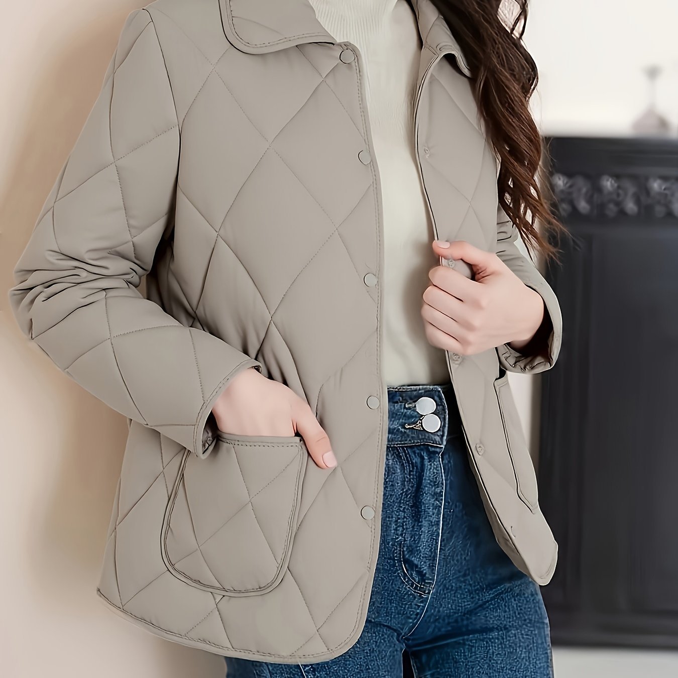 2025 New Women'S Travel Outfit Jacket - Spring And Autumn Thin Pure White Elegant Slim Fit Vest - 100% Artificial Lapel Coat - veyora