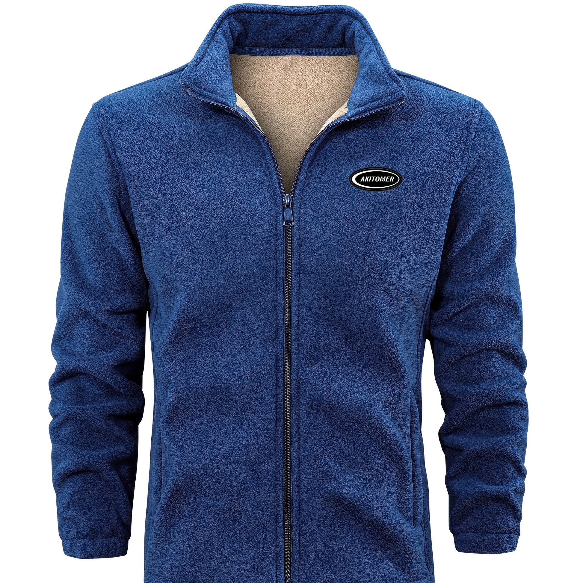 Men's Stand Collar Fleece Jacket - veyora