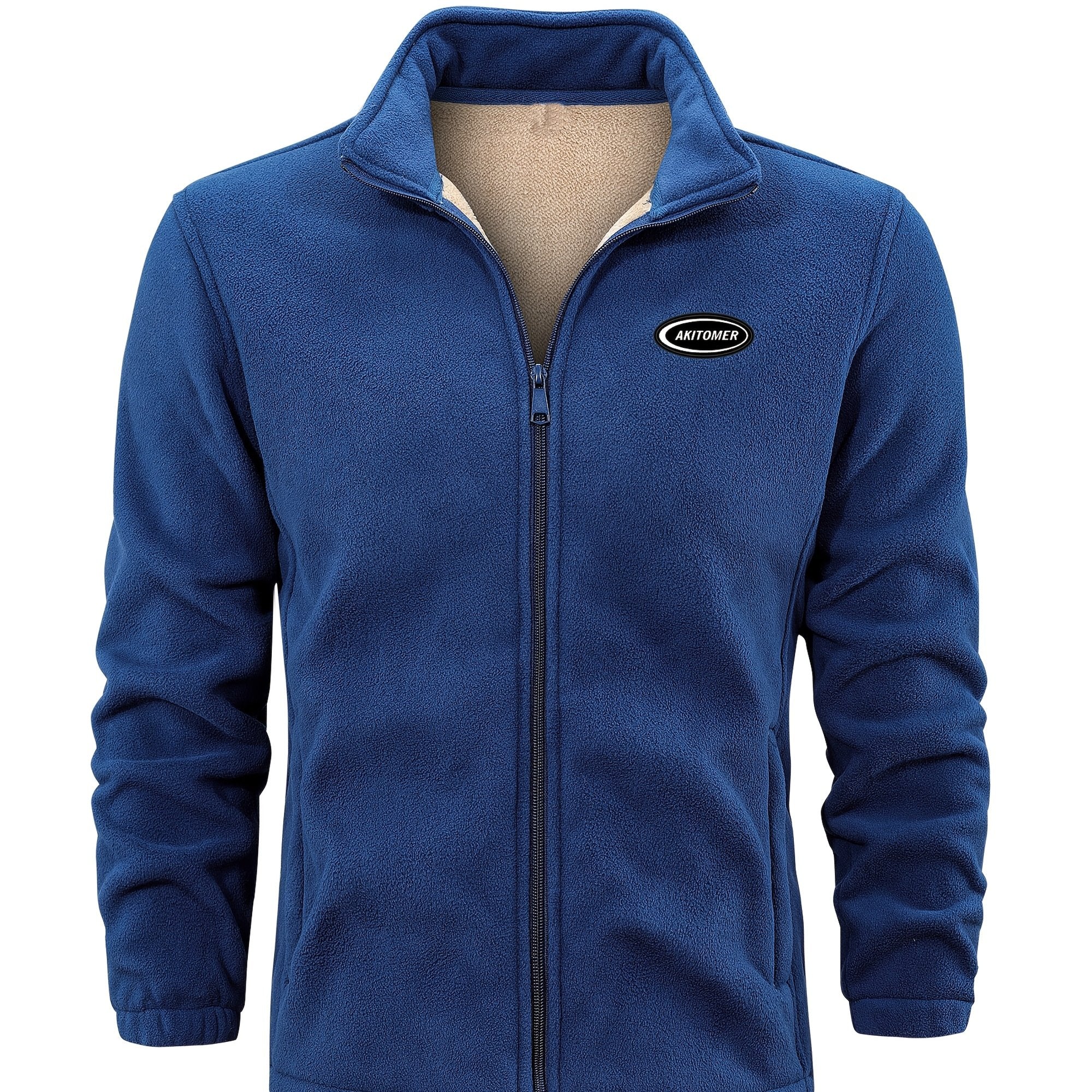 Men's Stand Collar Fleece Jacket - veyora