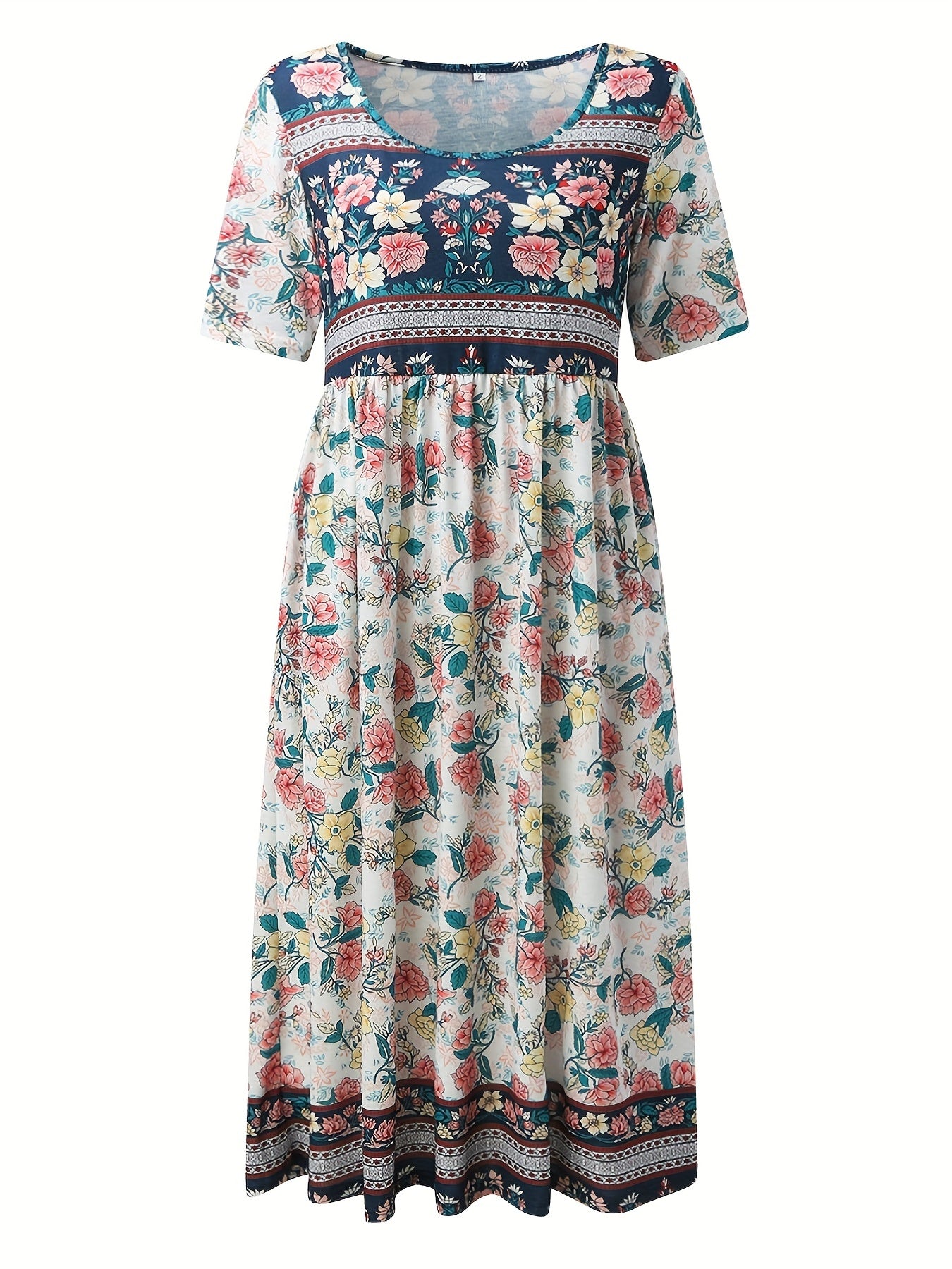 Emma | Floral Peplum Dress - veyora