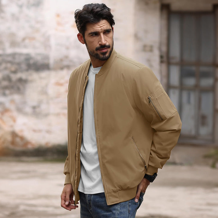 Men's Bomber Jacket – Casual Zip-Up Windbreaker
