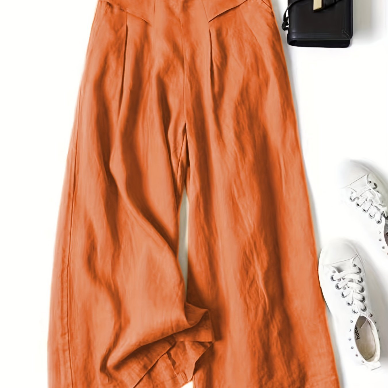 Linen Wide - Leg Ankle Pants, Breathable Thin Loose Linen Skirt Pants, Ethnic Style Vintage Trousers - veyora
