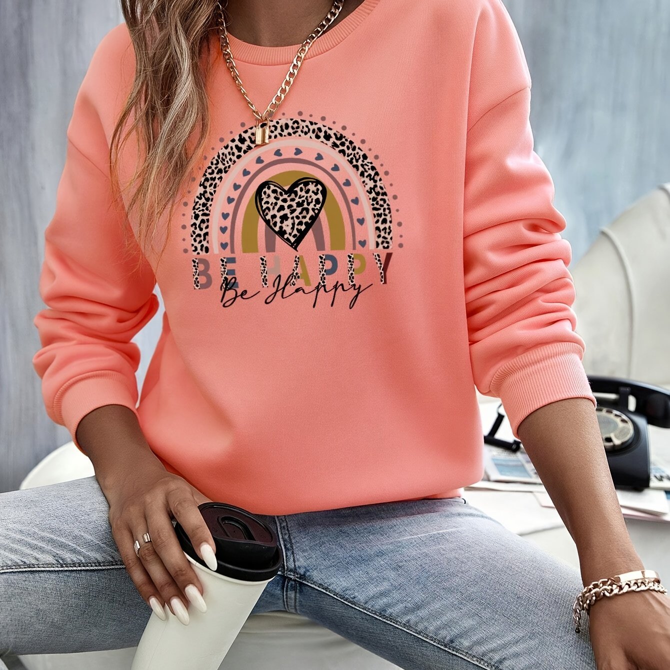 Elegant Women'S Trendy Printed Sweatshirt - veyora