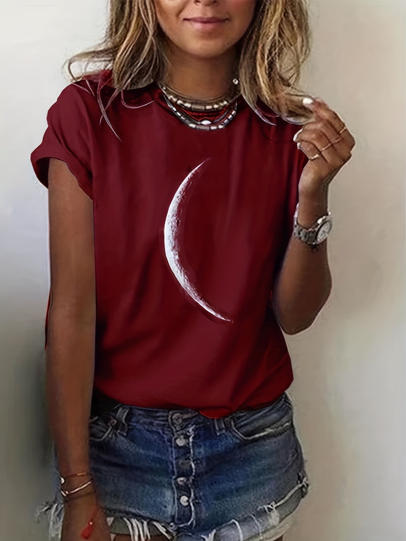Casual Short - sleeve Crewneck T-shirt - veyora